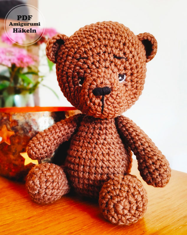 Brauner Teddybär Häkeln Schritt für Schritt (1)