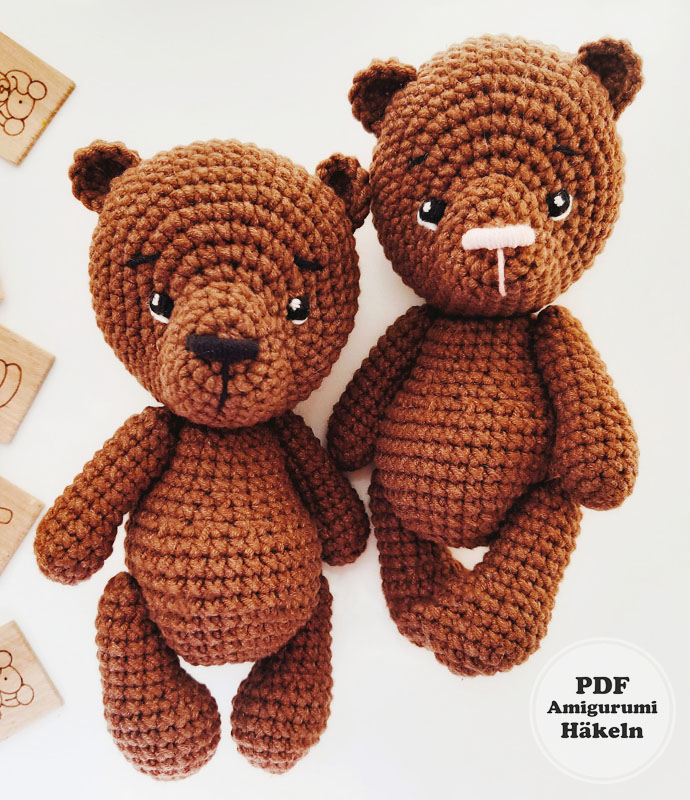 Brauner Teddybär Häkeln Schritt für Schritt (2)