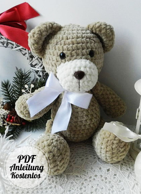 Bär Ted Amigurumi Häkeln Anleitung PDF Kostenlos (4)
