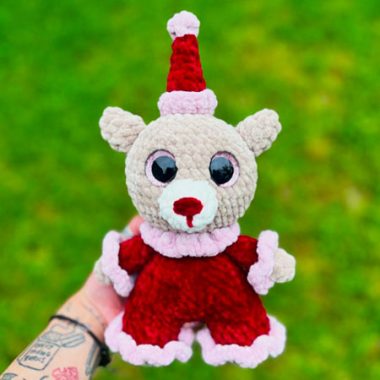 Clown Bär Amigurumi Anleitung Schritt für Schritt (1)