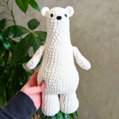 Eisbär mit langem Körper Häkelanleitung (1)