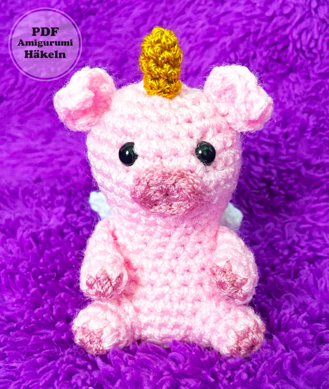 Engelsflügel Schweinchen Amigurumi PDF Anleitung (3)