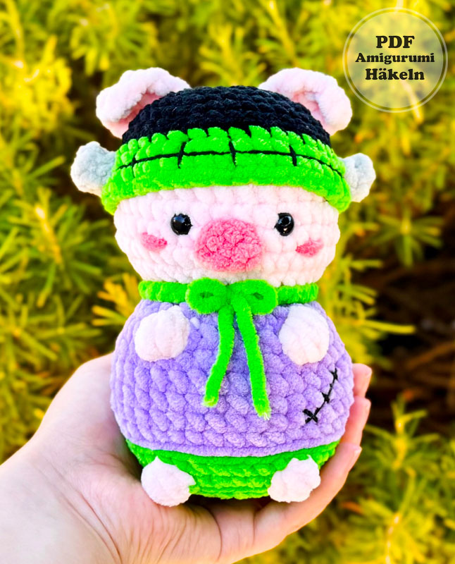 Frankenstein Schwein Amigurumi PDF Kostenlos (2)