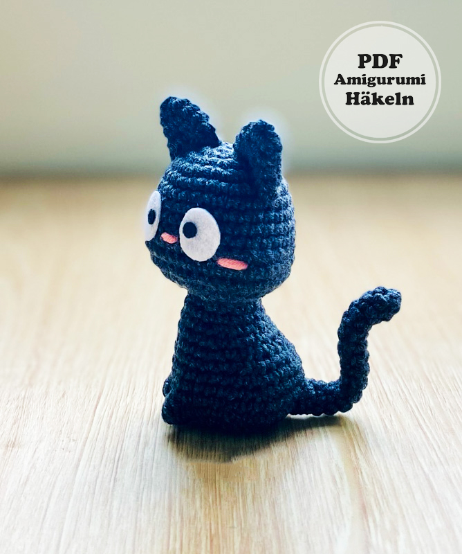 Halloween Schwarze Mini Katze Häkeln Anleitung (3)