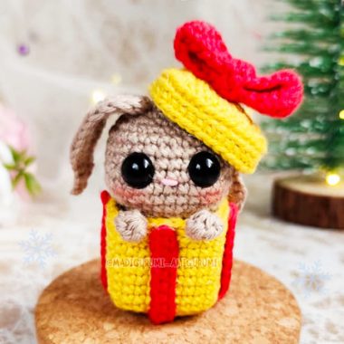 Hase in Weihnachtsbox Häkeln PDF Schritt für Schritt (1)