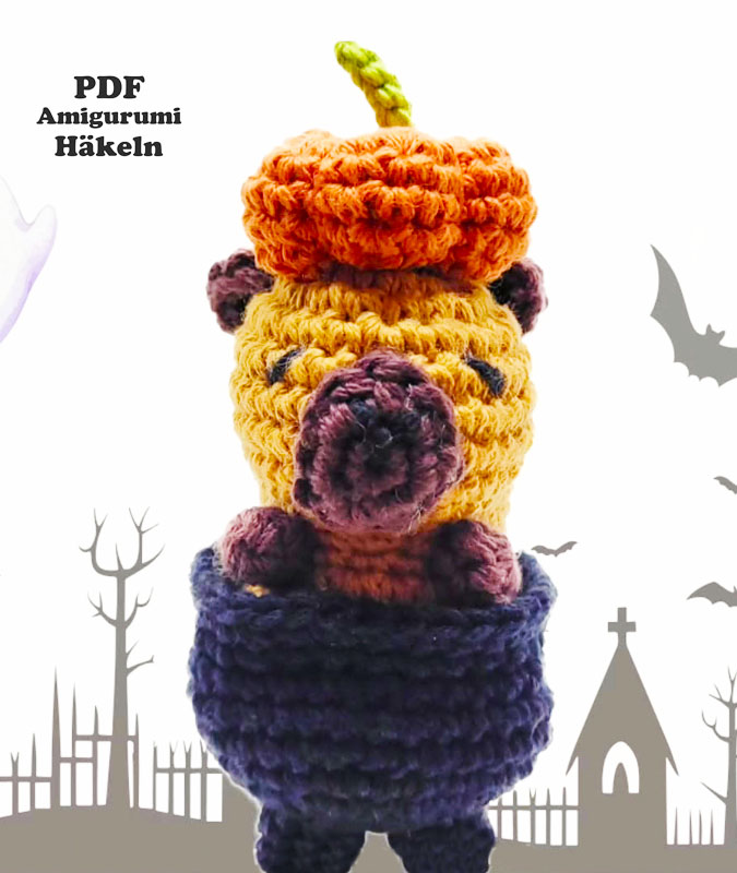 Hexenkessel mit Capybara Amigurumi PDF Anleitung (2)