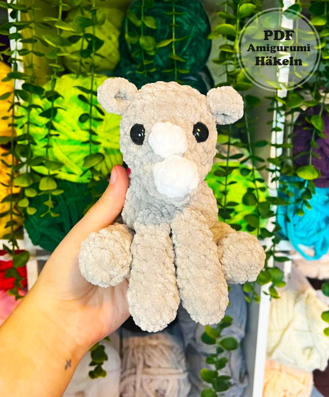 Klassisches Nashorn Amigurumi PDF Anleitung Kostenlos (2)