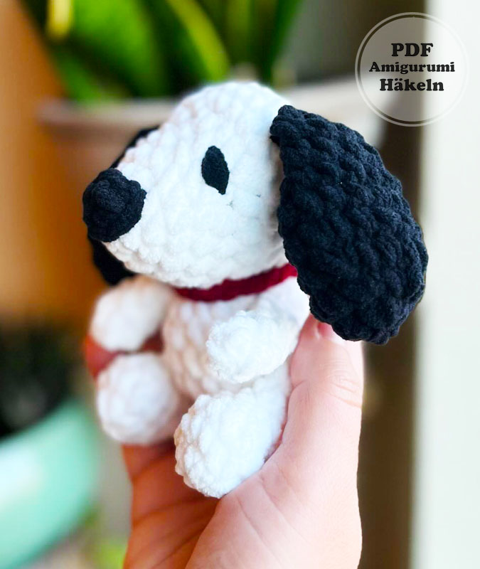 Kleiner Snoopy Hund Häkeln Anleitung Schritt für Schritt (2)