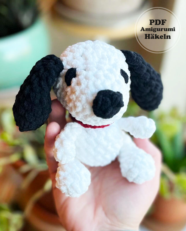 Kleiner Snoopy Hund Häkeln Anleitung Schritt für Schritt (3)