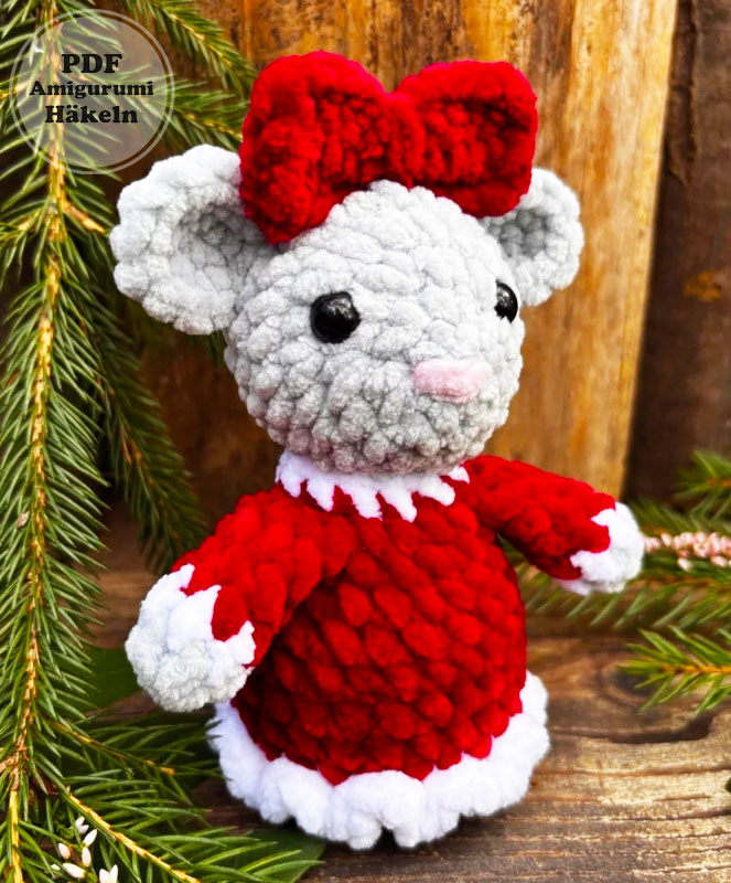 Melody die Weihnachtsmaus Häkeln PDF Anleitung (2)