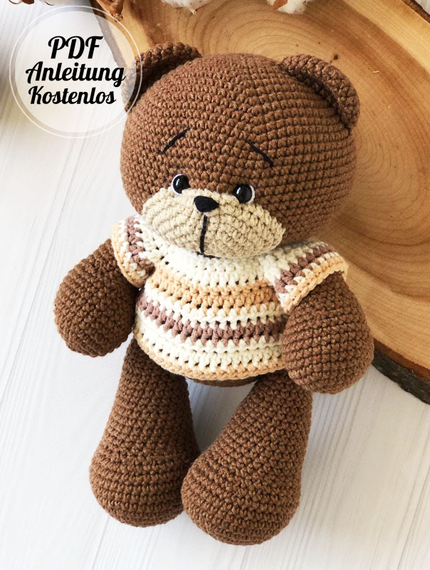 Netter großer Bär Amigurumi Anleitung PDF Kostenlos (5)