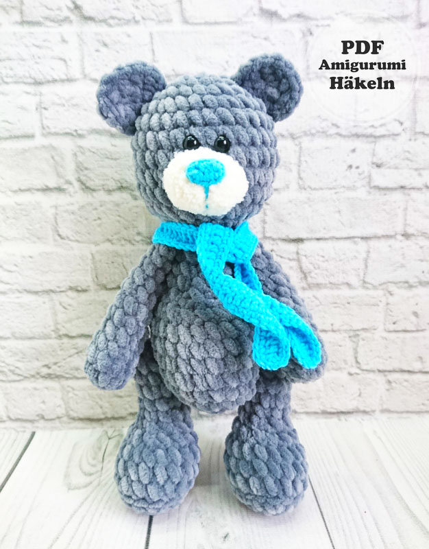 Plüsch Grauer Bär Amigurumi Anleitung PDF Kostenlos (3)