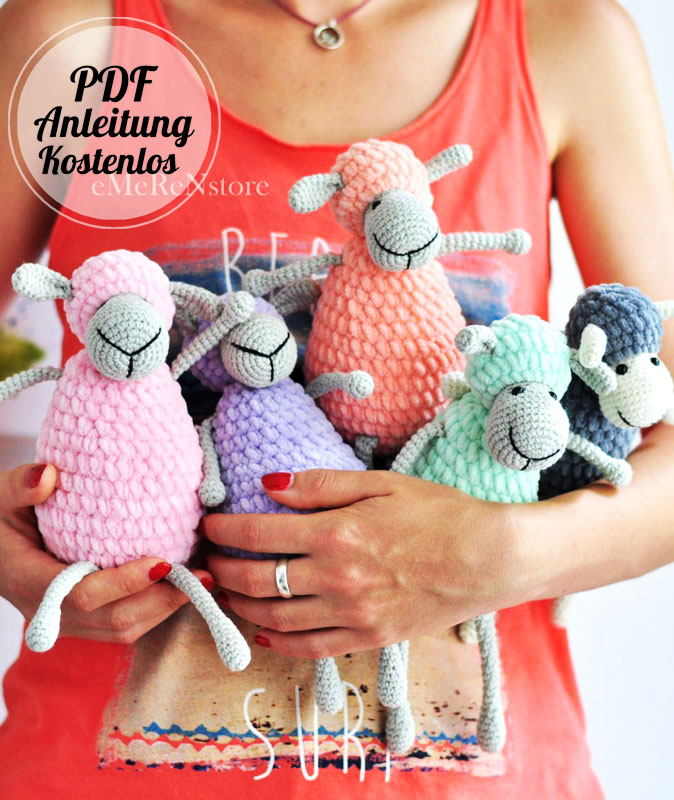 Plüsch Schaf Amigurumi Häkeln Anleitung PDF Kostenlos (1)