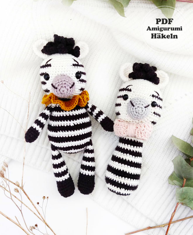 Rassel Zebra Häkeln Anleitung Schritt für Schritt (2)
