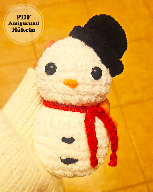 Schneemann mit Hut Häkeln Anleitung PDF Kostenlos (2)