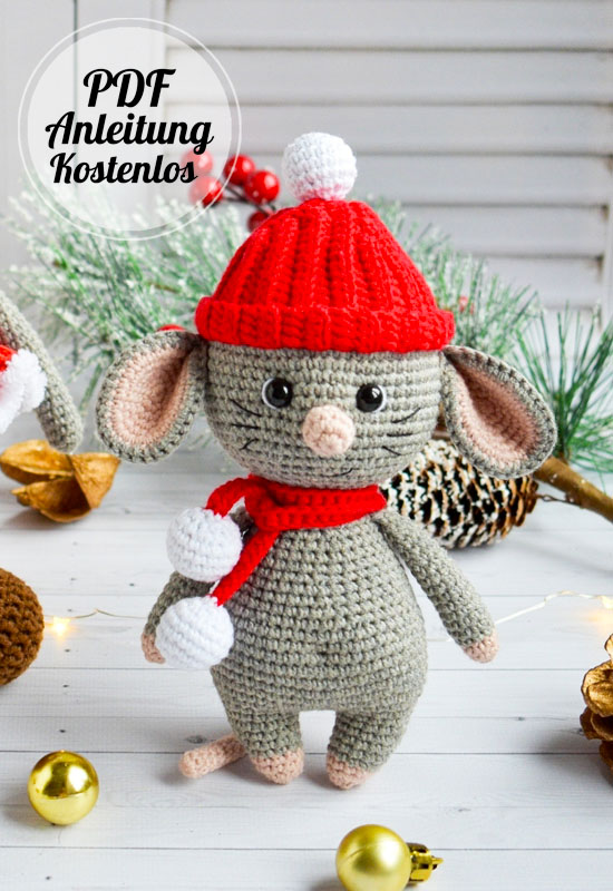Süße Maus Amigurumi Häkeln Anleitung PDF Kostenlos (5)