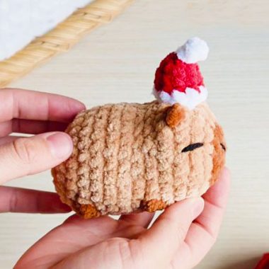 Wasserschwein mit Weihnachtsmütze Amigurumi Anleitung (1)