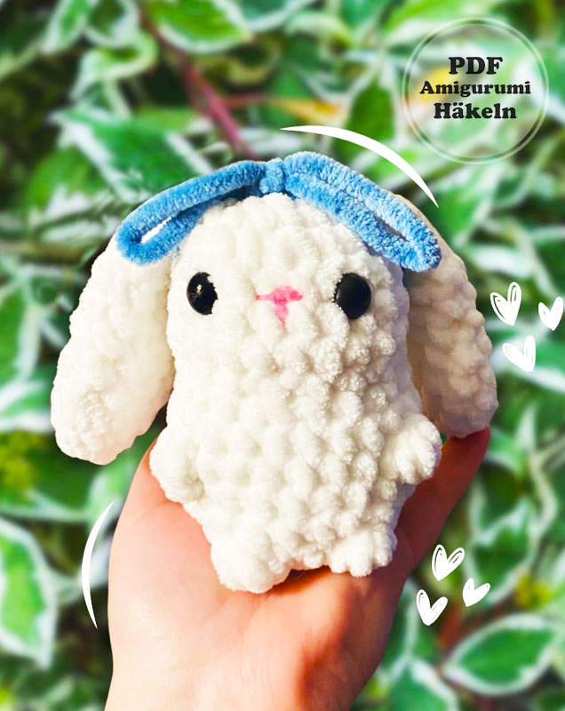 Weiße Hase für Anfänger Amigurumi PDF Anleitung (3)