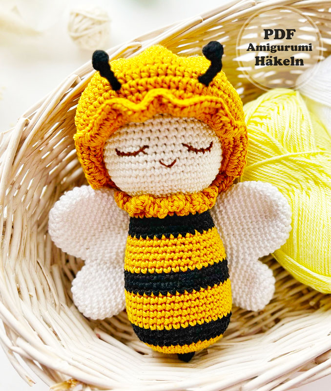 Flora die Biene mit Hut Amigurumi PDF Anleitung (1)