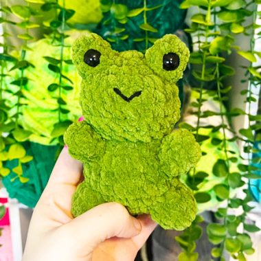 Frosch mit dünnen Beinen Häkeln PDF Anleitung Kostenlos (1)