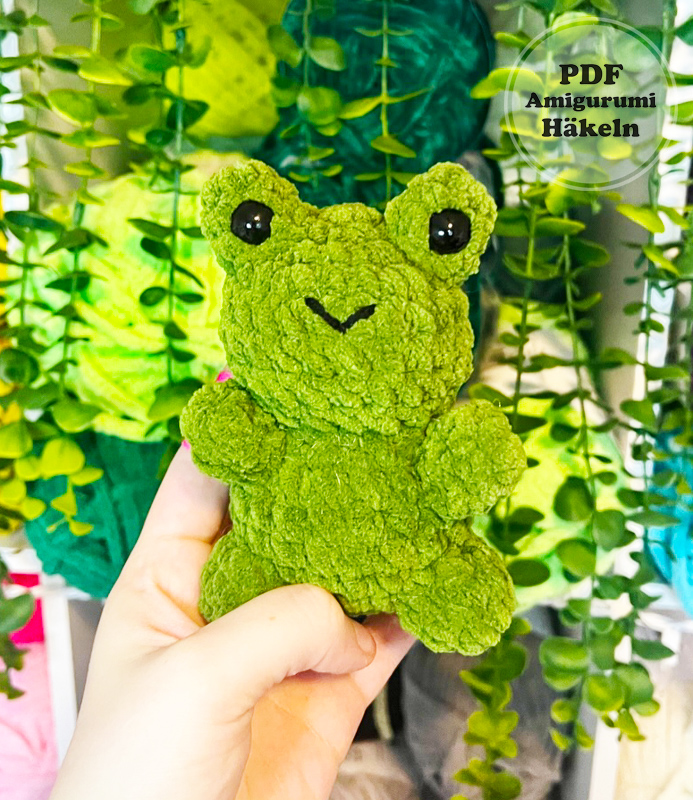 Frosch mit dünnen Beinen Häkeln PDF Anleitung Kostenlos (2)