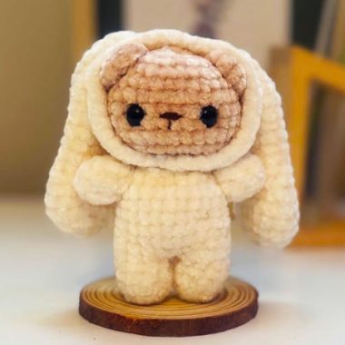 Hasenohren-Kapuze Bären Amigurumi PDF Anleitung (1)