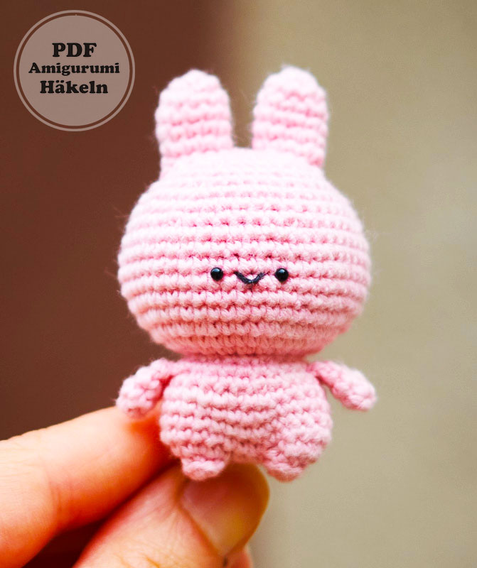 Kawaii Hase Schlüsselanhänger Häkeln Schritt für Schritt (2)