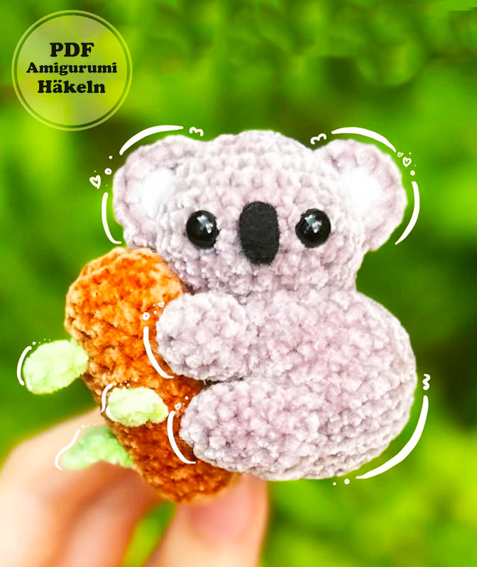 Koala umarmt einen Baum Amigurumi PDF Anleitung (2)