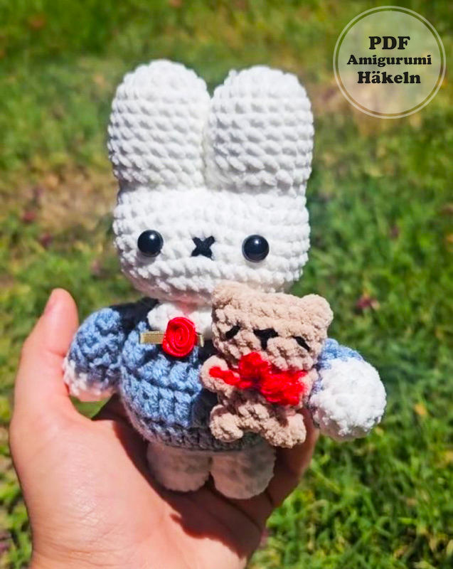 Miffy und kleiner Teddy Schritt für Schritt häkeln (2)