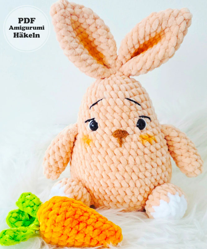 Osterhase mit Karotte Häkeln (1)