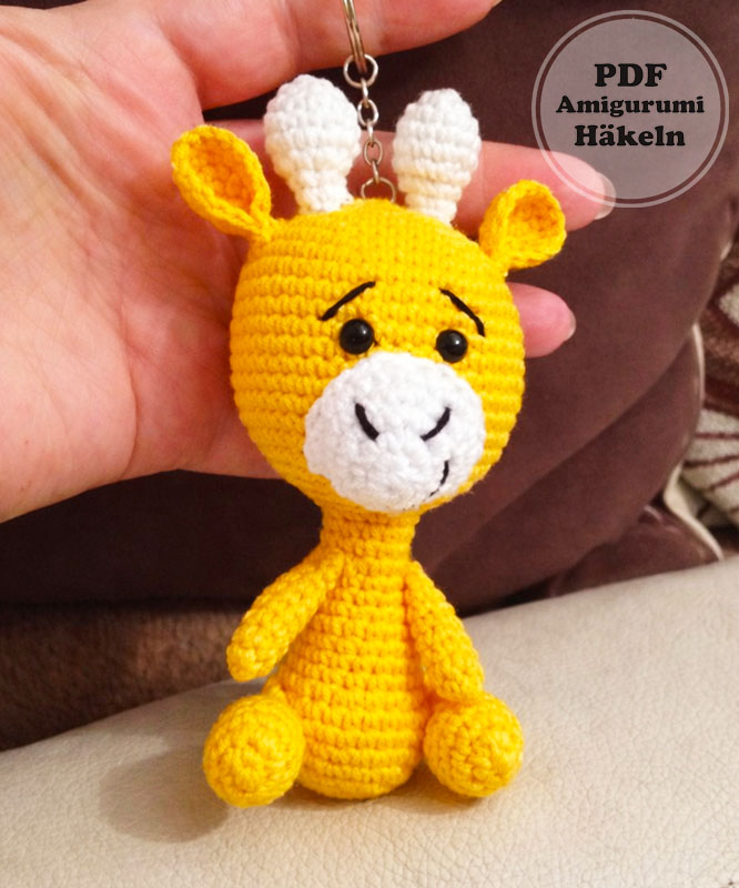 Schlüsselanhänger Giraffe Amigurumi PDF Anleitung (2)