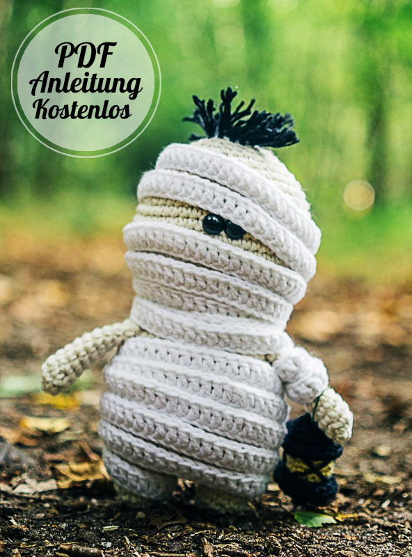 Amigurumi Mumie mit Laterne häkeln PDF Anleitung Kostenlos (2)