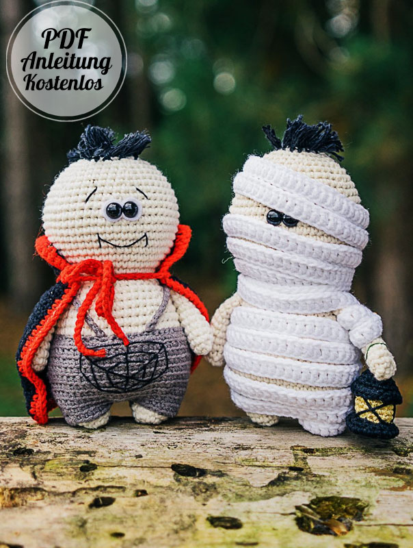 Amigurumi Mumie mit Laterne häkeln PDF Anleitung Kostenlos (3)