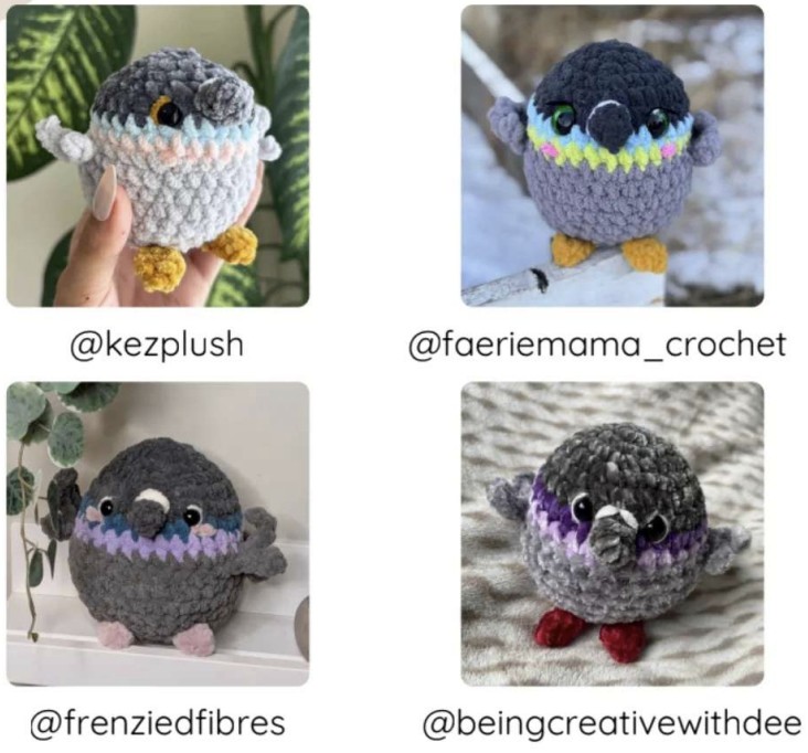 Barry die Pummelige Taube Amigurumi Anleitung (1)
