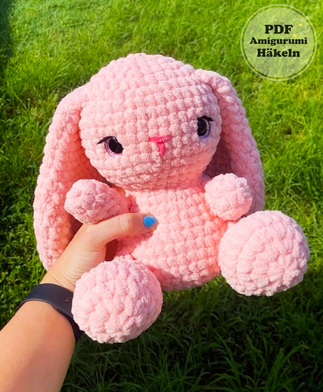 Dicker Hase mit großen Ohren Häkelanleitung (3)