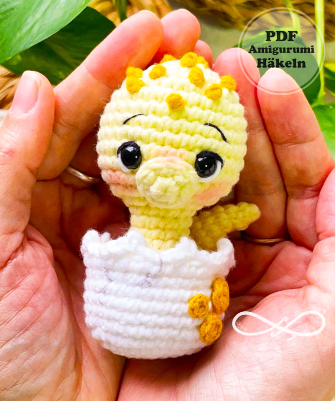 Dinosaurier Diplodocus im Ei PDF Amigurumi Anleitung (1)