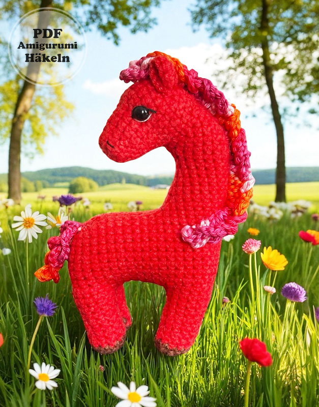 Feuerpferd Häkeln Schritt für Schritt (1)