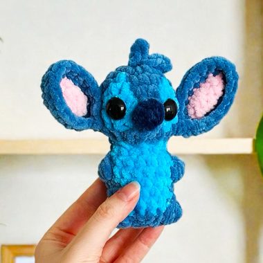 Häkelanleitung für einen kleinen blauen Außerirdischen (3)
