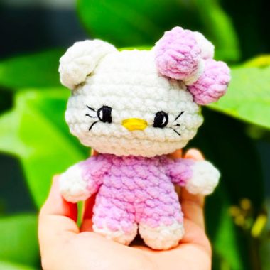 Hello Kitty Katze Amigurumi Anleitung Schritt für Schritt (1)