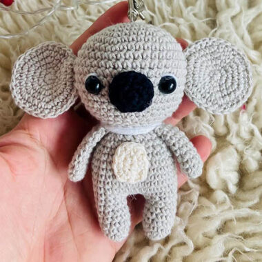 Koala Schlüsselbund Häkeln Amigurumi Anleitung Kostenlos PDF (1)