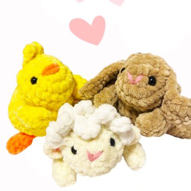 Lamm, Ente und Hase 3 in 1 Häkeln PDF Anleitung (1)