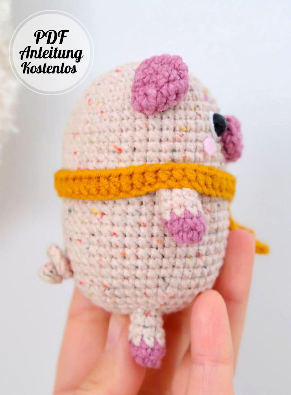 Mohn Schwein Häkeln PDF Amigurumi Anleitung Kostenlos (1)
