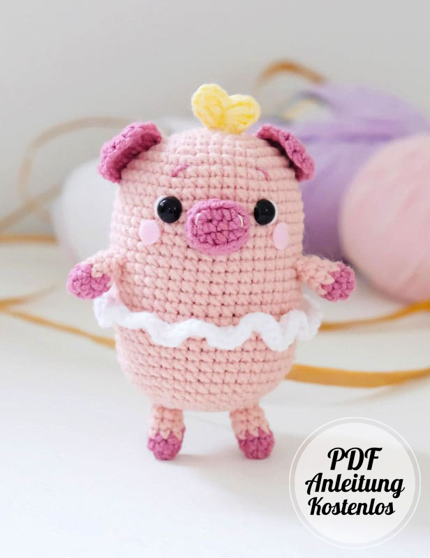 Mohn Schwein Häkeln PDF Amigurumi Anleitung Kostenlos (4)