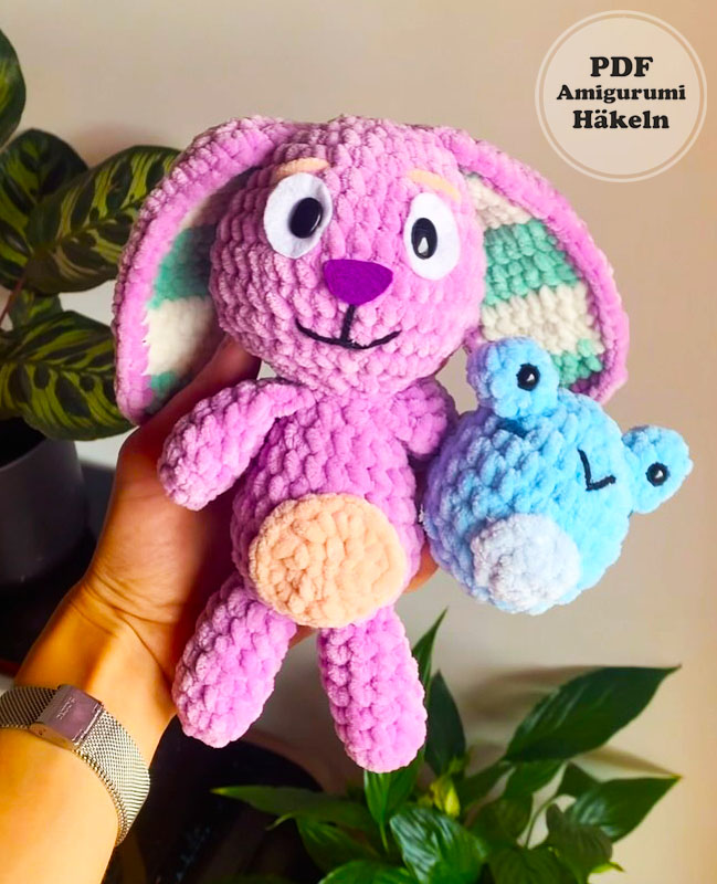 Floppy der Rosa Hase häkeln Schritt für Schritt (3)