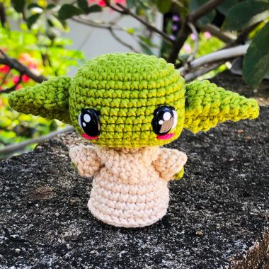 Baby Yoda Schlüsselanhänger häkeln - kostenlose Anleitung (1)