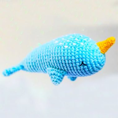 Blauer Narwal Amigurumi Anleitung Schritt für Schritt (1)