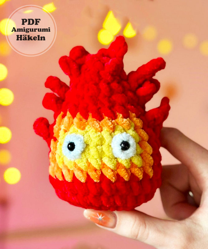 Calcifer Schlüsselanhänger Häkelanleitung PDF (2)