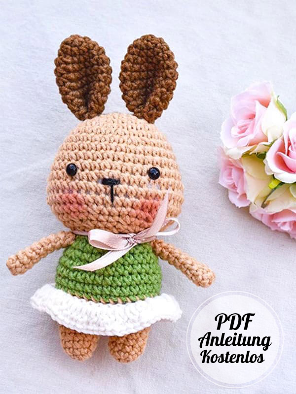 Einfaches Häschen im Kleid Amigurumi PDF Anleitung Kostenlos (1)