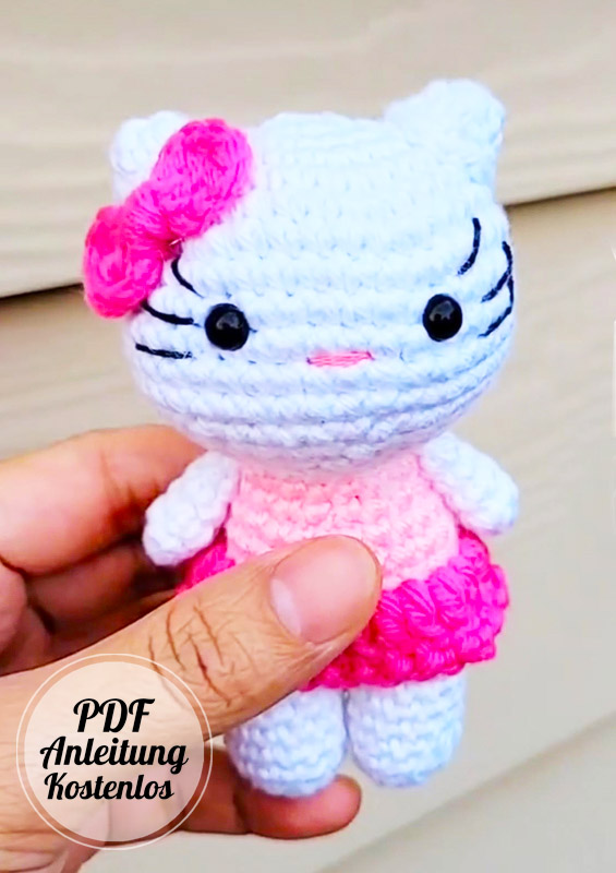 Hello Kitty für Anfänger Häkeln PDF Anleitung Kostenlos (2)