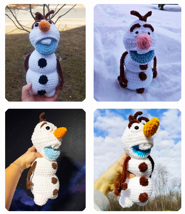 Olaf der Schneemann Amigurumi Anleitung